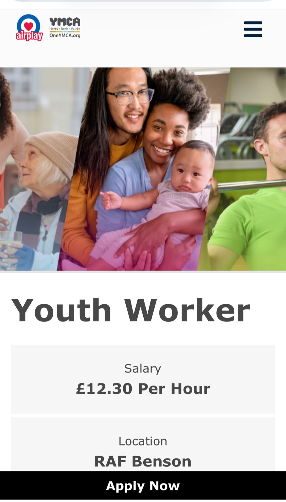 Casual Youth Worker Jobs at RAF Benson | Airplay YMCA Youth Work Role
